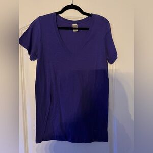 PINK Victoria's Secret Deep Purple V-Neck Tee